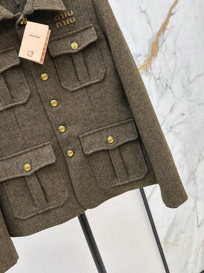 25 New wool collar jacket