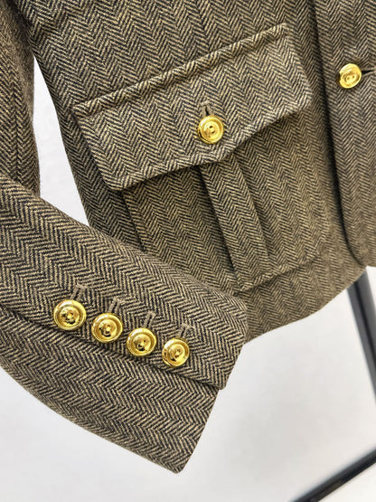 25 New wool collar jacket