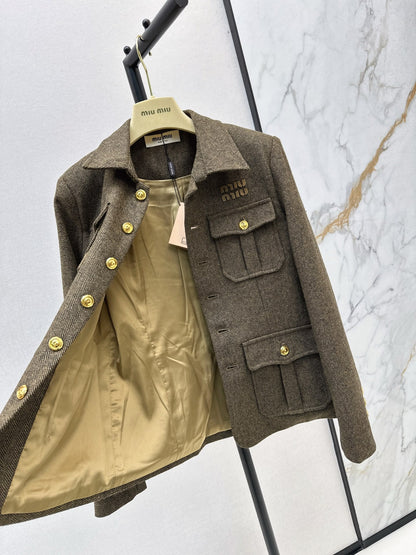 25 New wool collar jacket