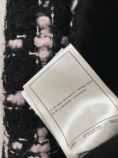 25 New style positioning plaid woven short jacket + A-line skirt set