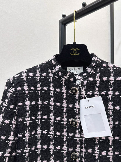 25 New Positioning Plaid Woven Long Dress