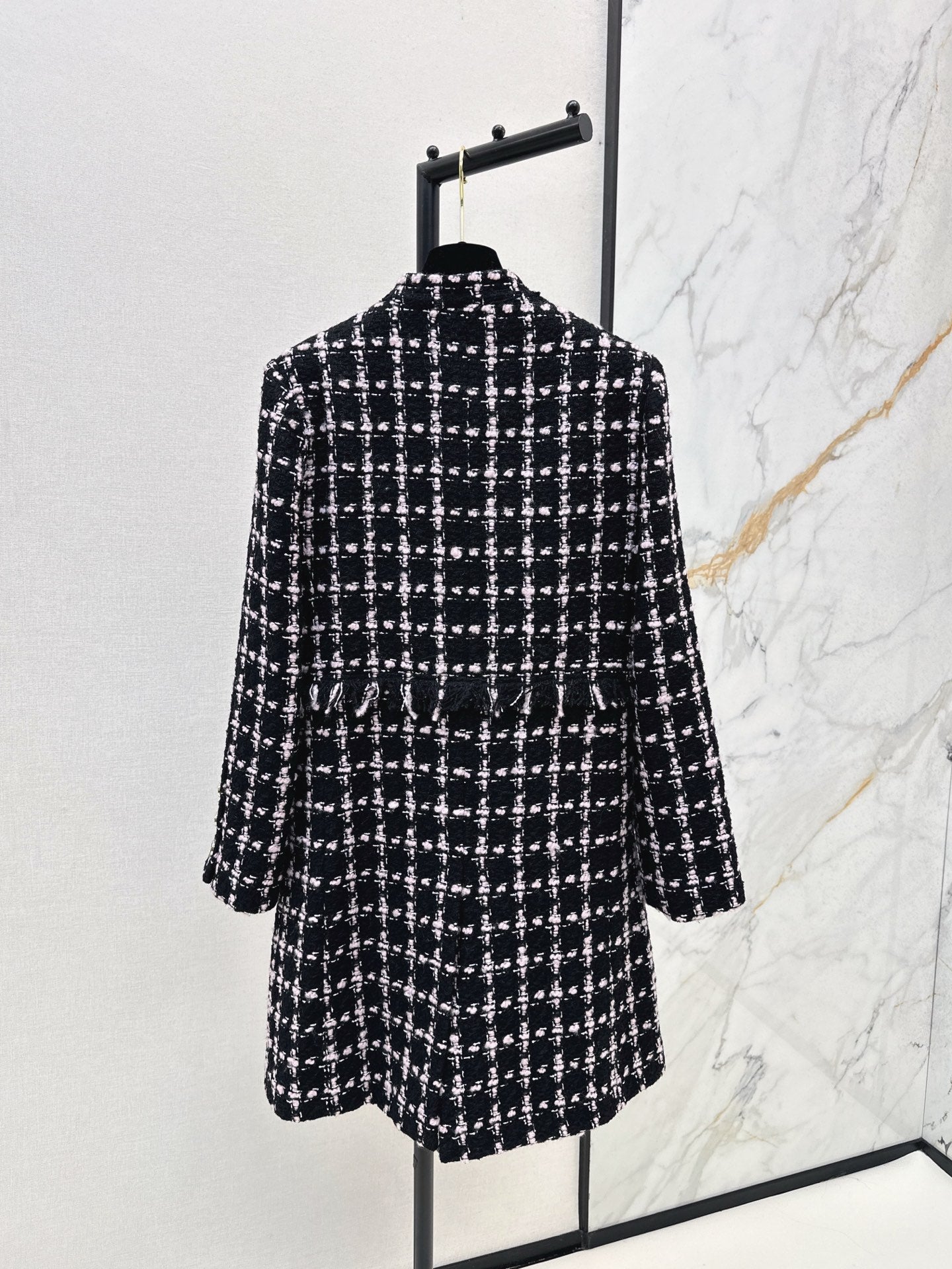 25 New Positioning Plaid Woven Long Dress