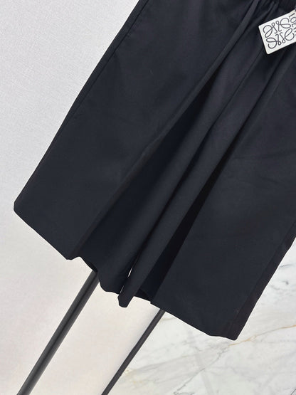 25 Leather buckle elastic high waisted pants