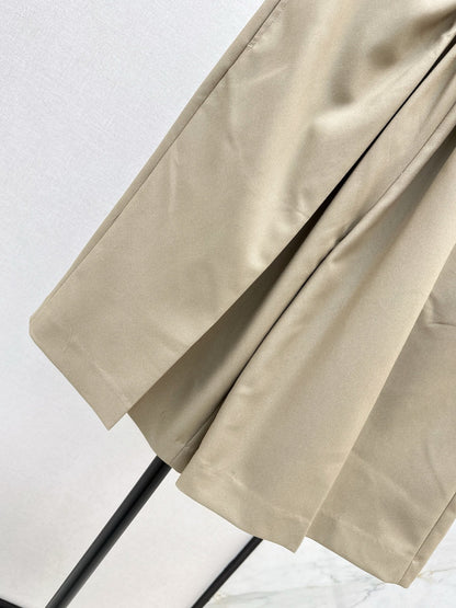 25 Leather buckle elastic high waisted pants