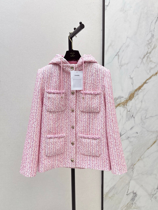 25 Sakura Pink Pearl Woven Jacket
