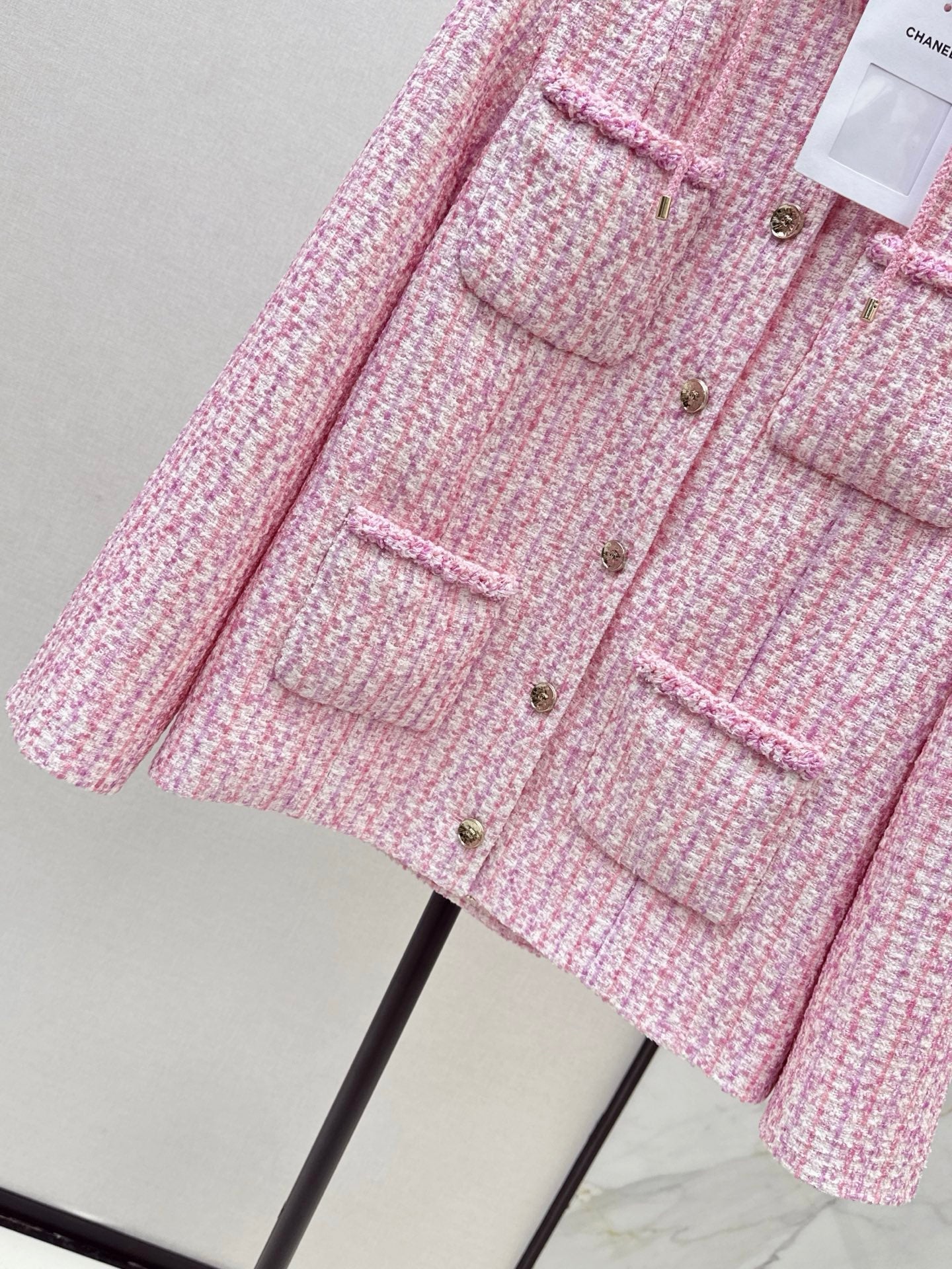 25 Sakura Pink Pearl Woven Jacket