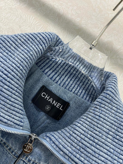 Letter Heart Embroidered Denim Jacket