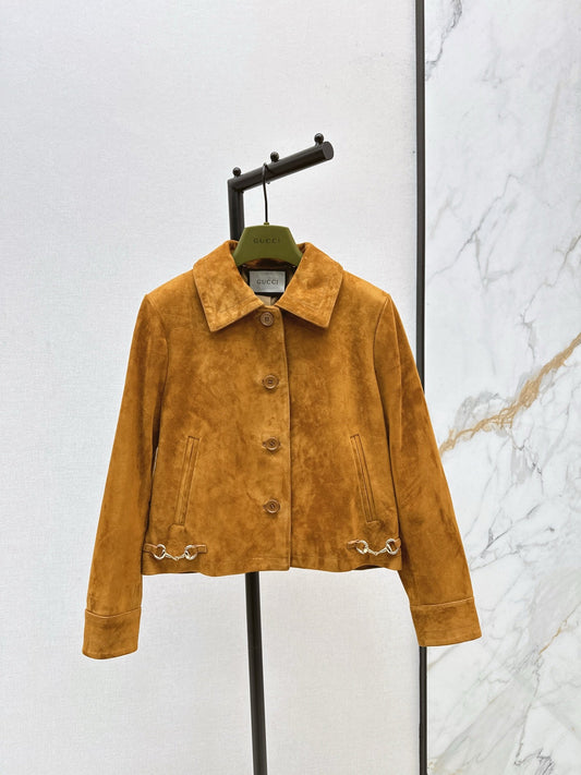 New Suede Lapel Leather Jacket