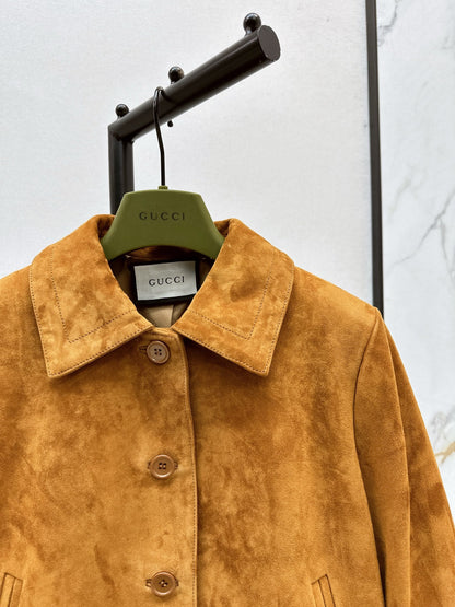 New Suede Lapel Leather Jacket