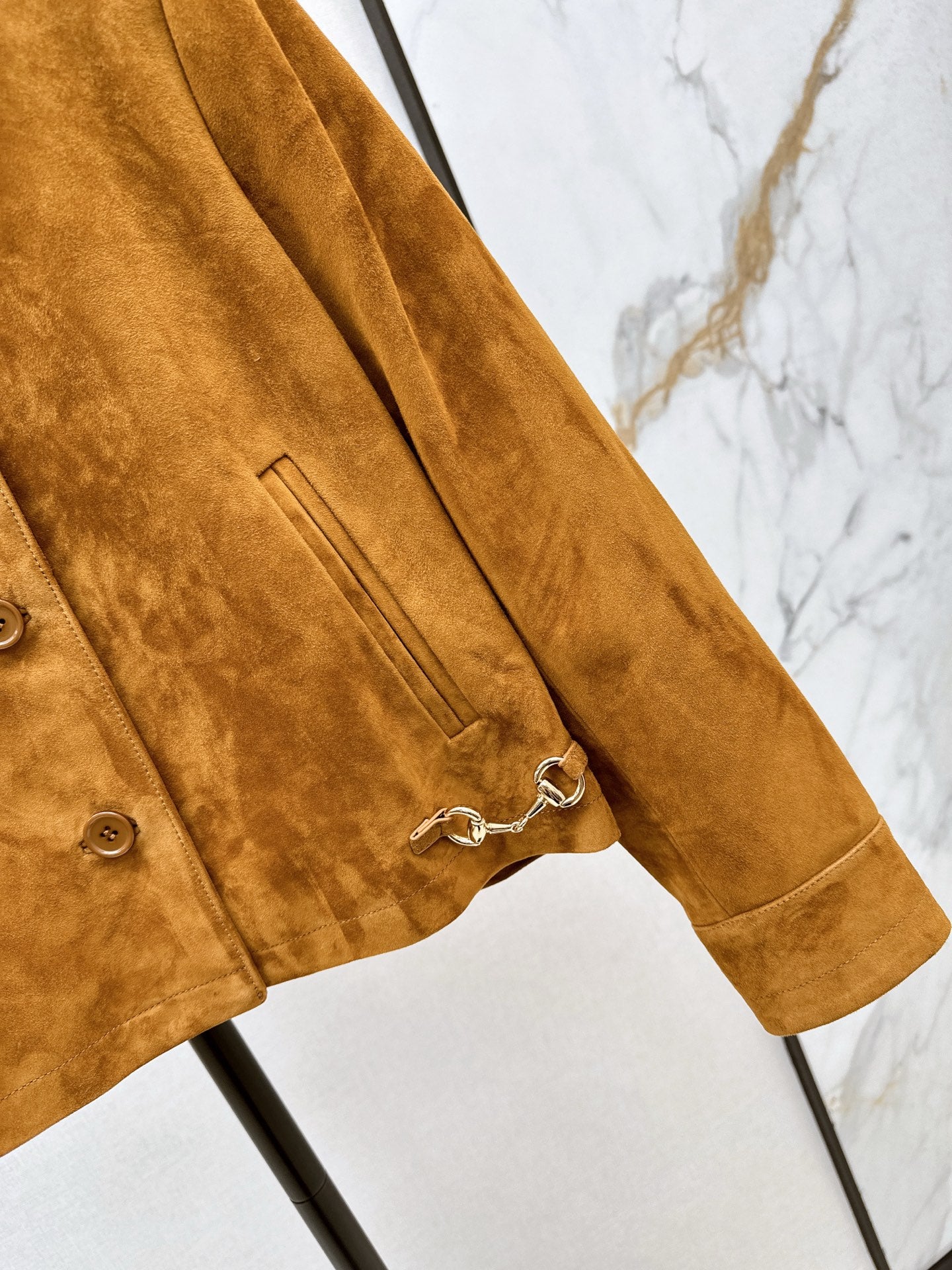 New Suede Lapel Leather Jacket