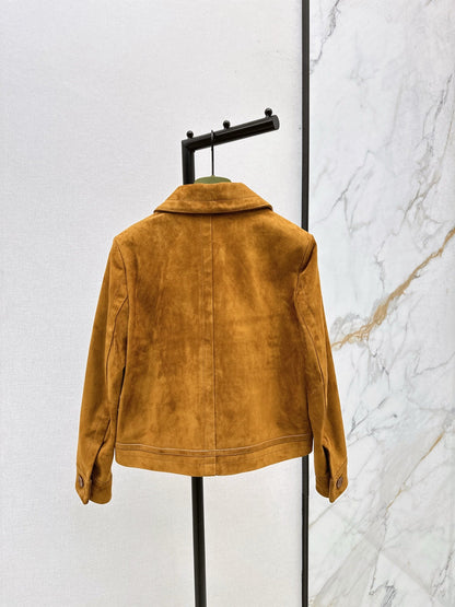 New Suede Lapel Leather Jacket