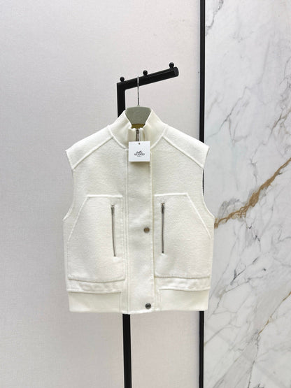 Wool double-faced vest jacket