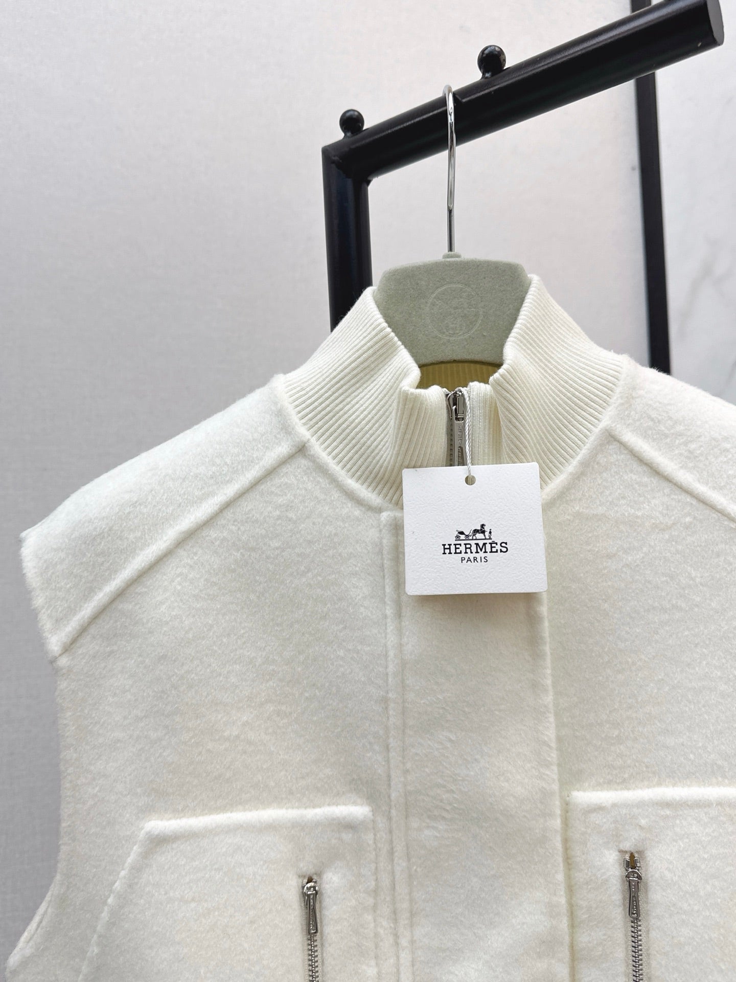 Wool double-faced vest jacket