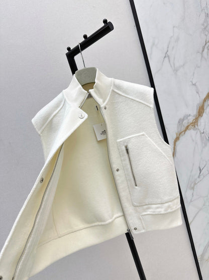 Wool double-faced vest jacket