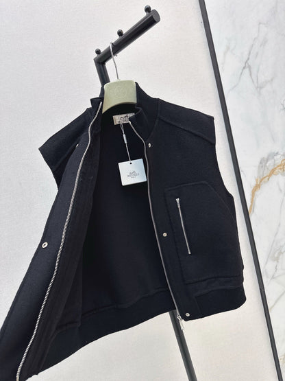 Wool double-faced vest jacket