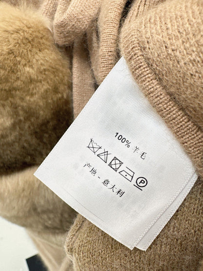 Rex rabbit fur collar pocket long vest coat