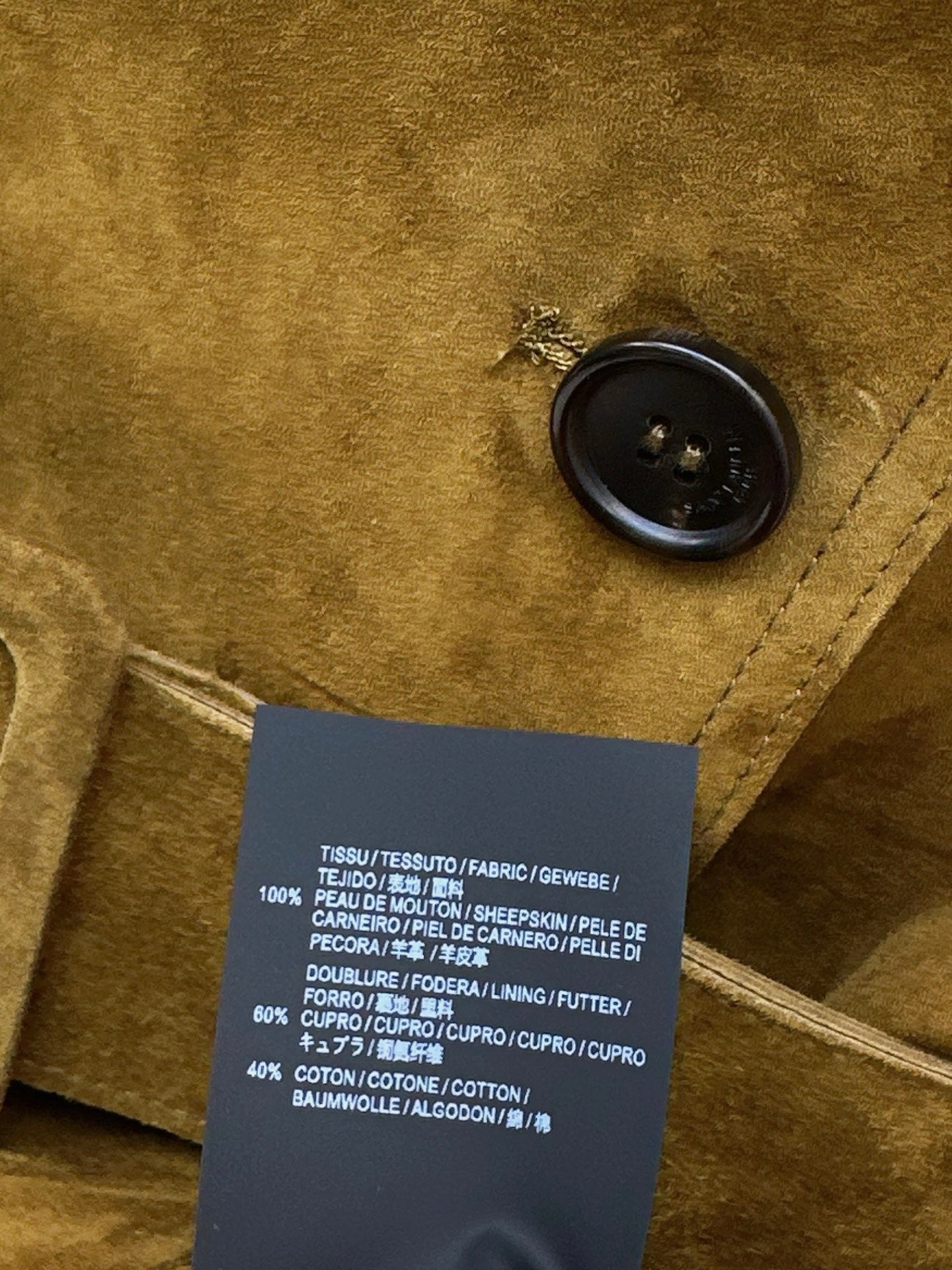 Suede sheepskin trench coat