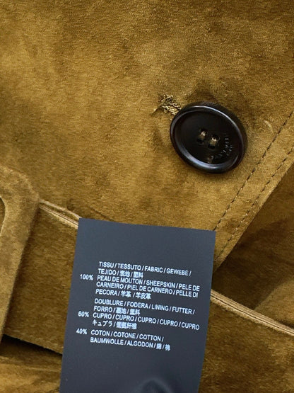 Suede sheepskin trench coat