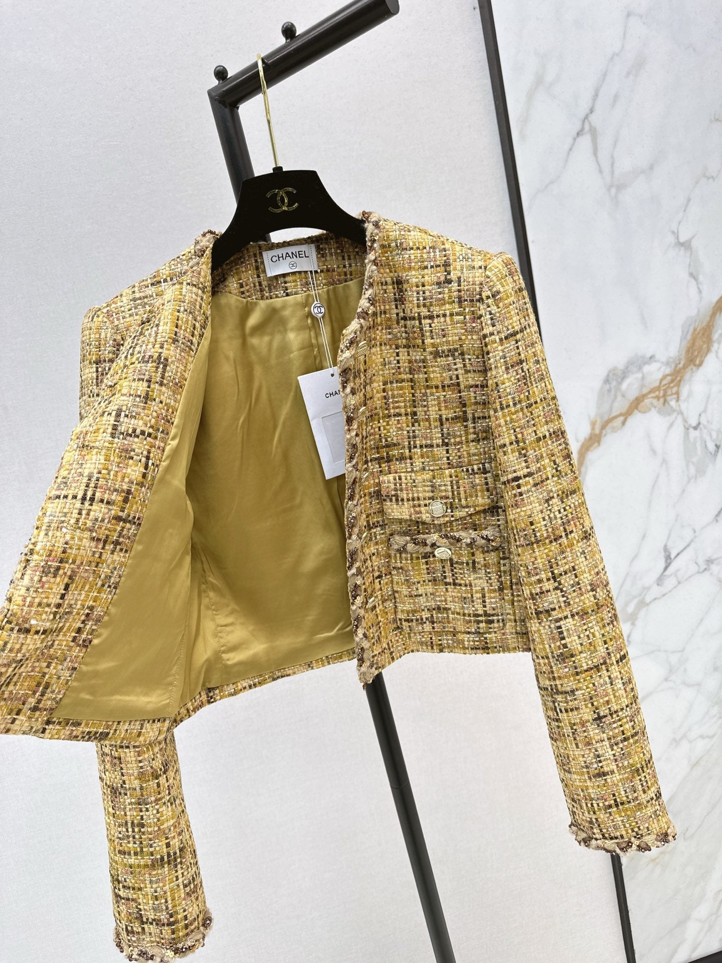 Crew neck woven jacket