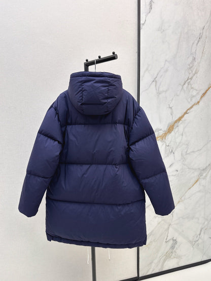 hooded long down jacket