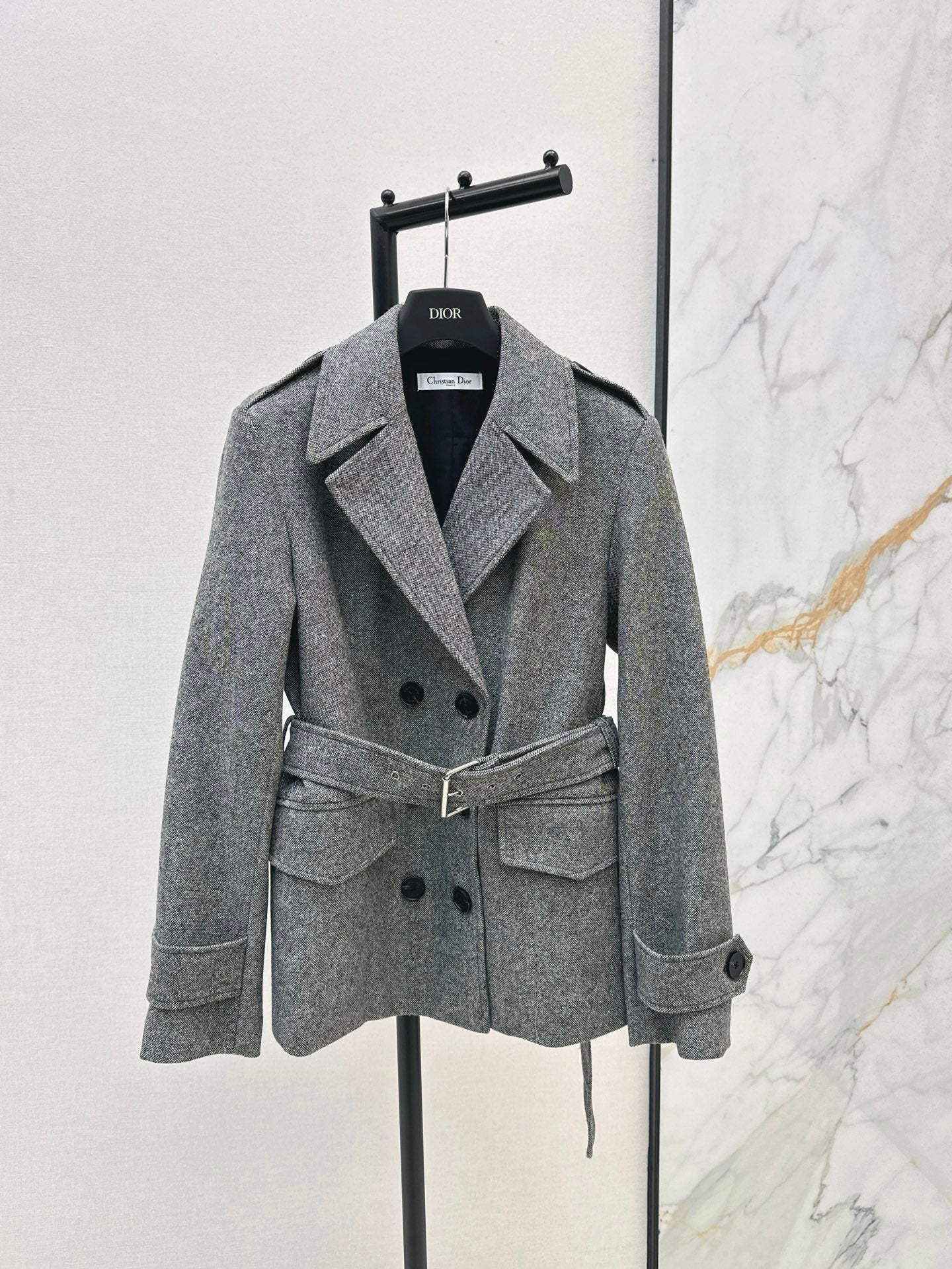 Double-breasted wool blazer