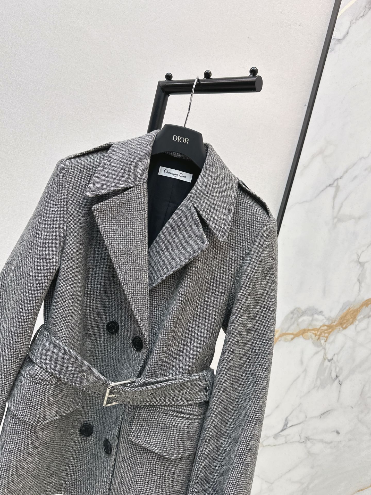 Double-breasted wool blazer