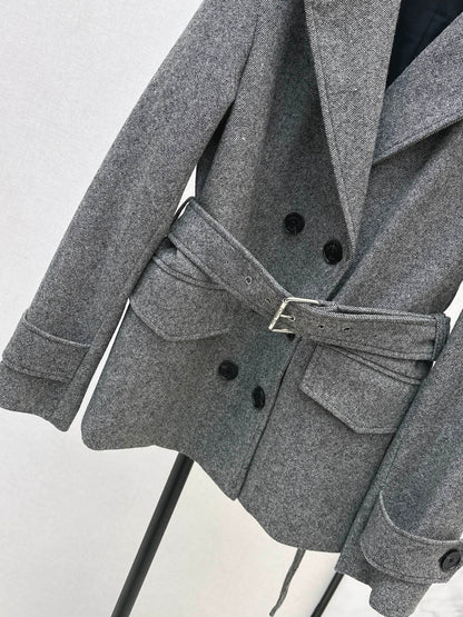Double-breasted wool blazer