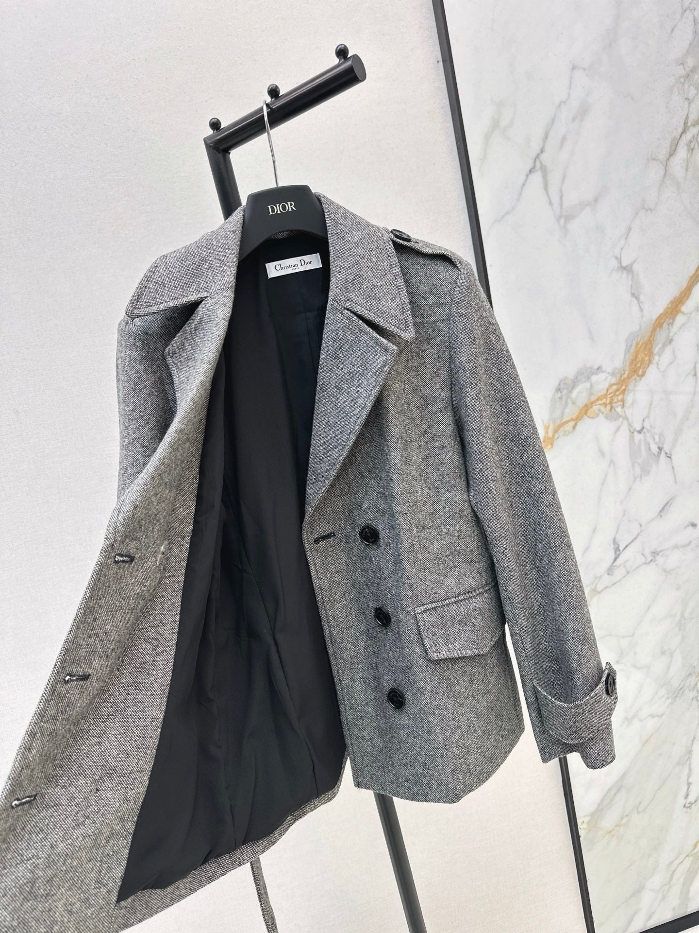 Double-breasted wool blazer