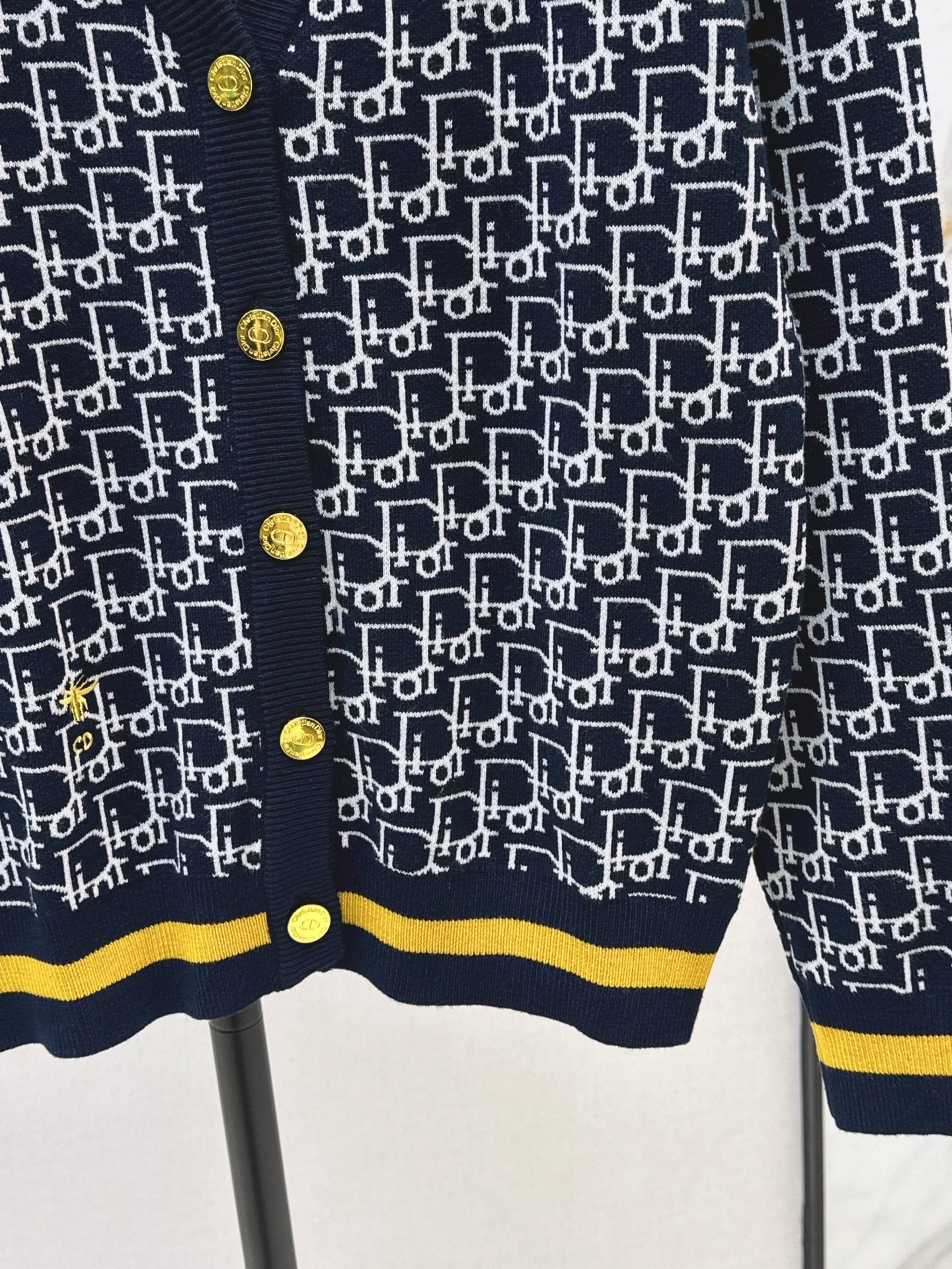 Classic monogram V-neck wool cardigan