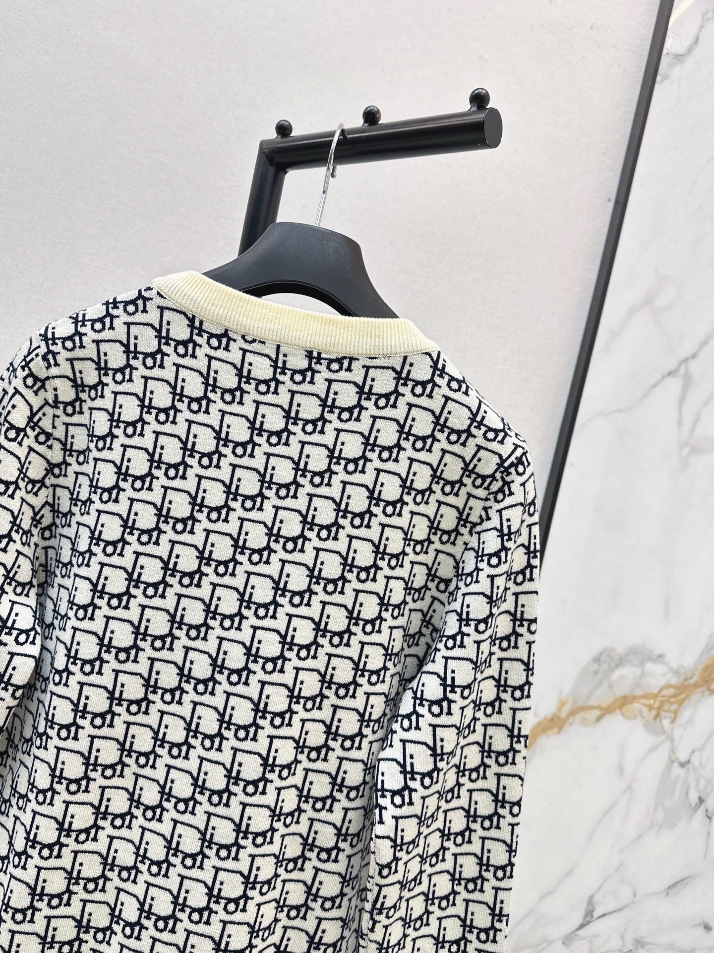 Classic monogram V-neck wool cardigan