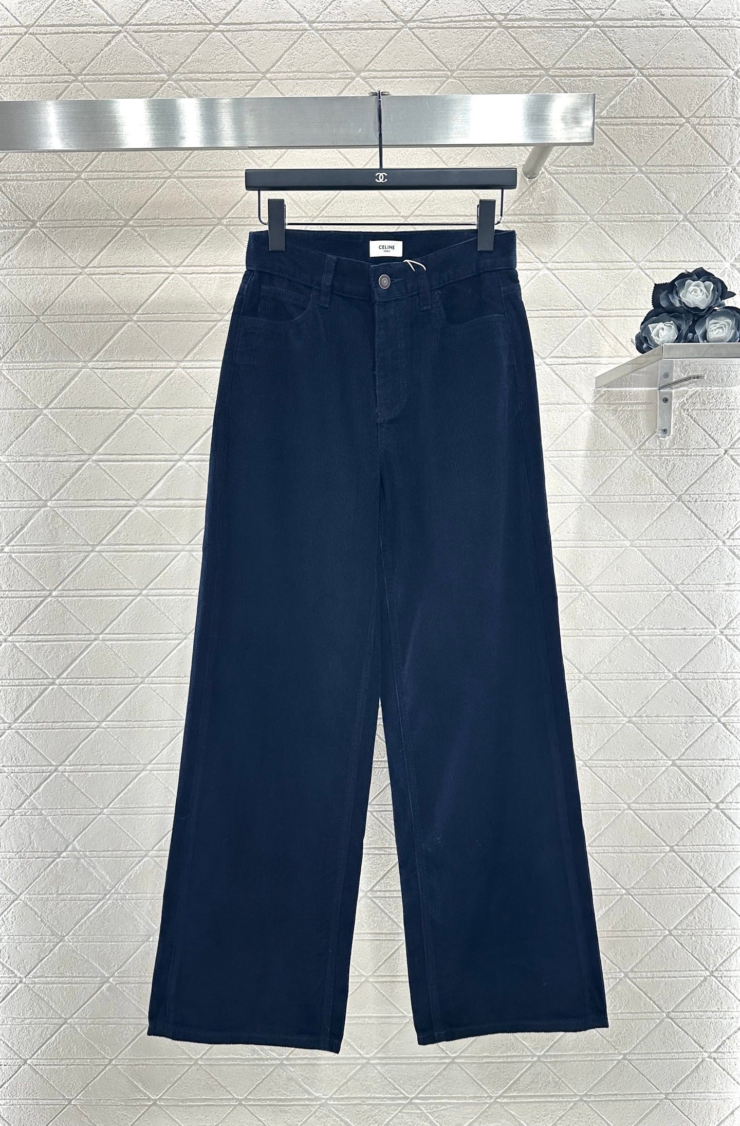 Corduroy wide-leg trousers