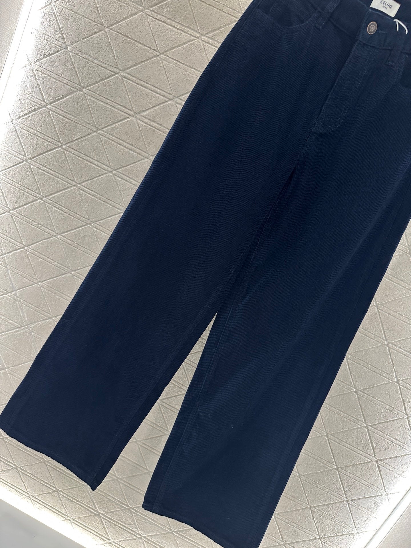 Corduroy wide-leg trousers