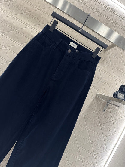 Corduroy wide-leg trousers