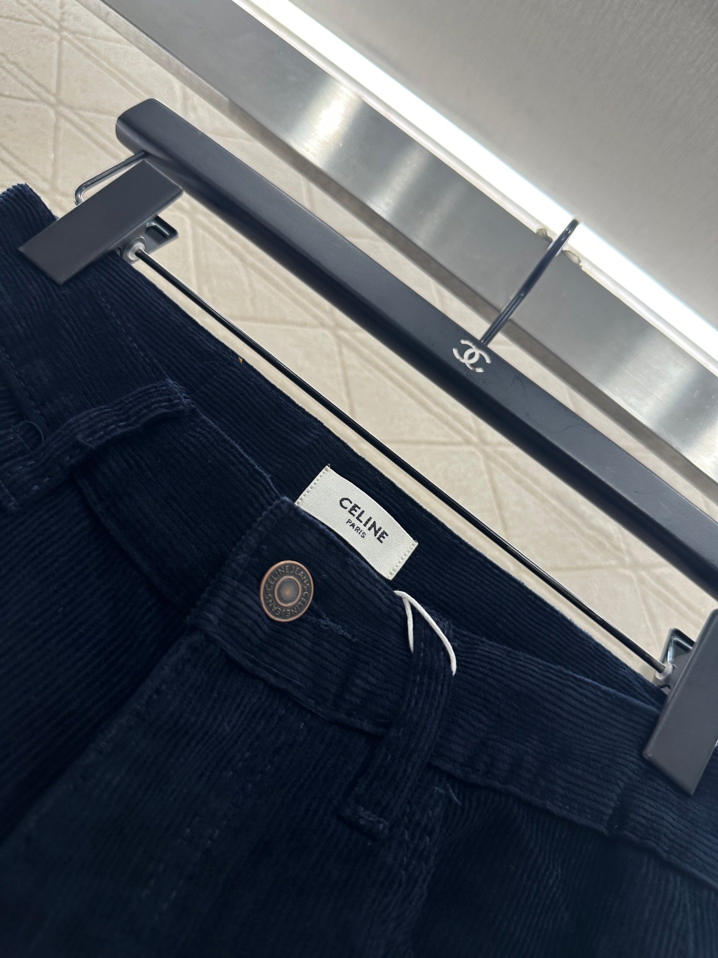 Corduroy wide-leg trousers