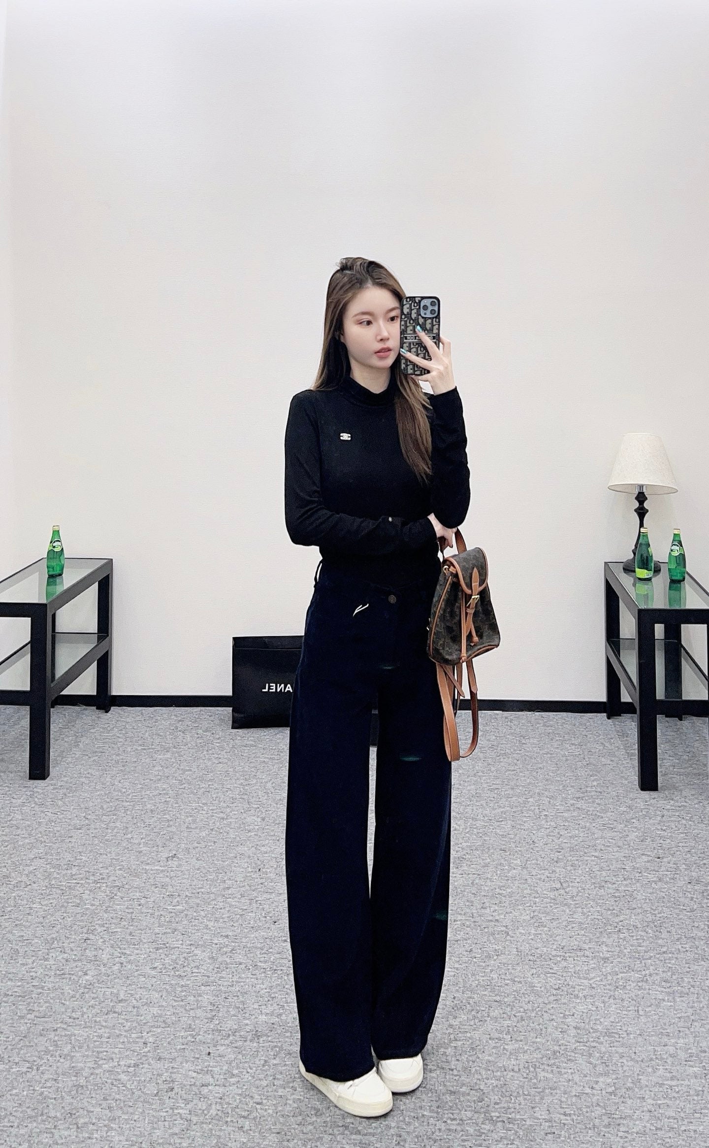 Corduroy wide-leg trousers