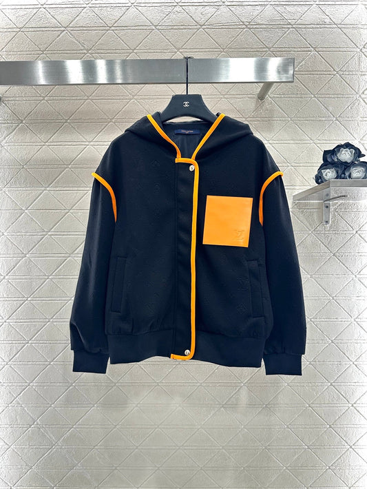 Dark pattern hooded jacket