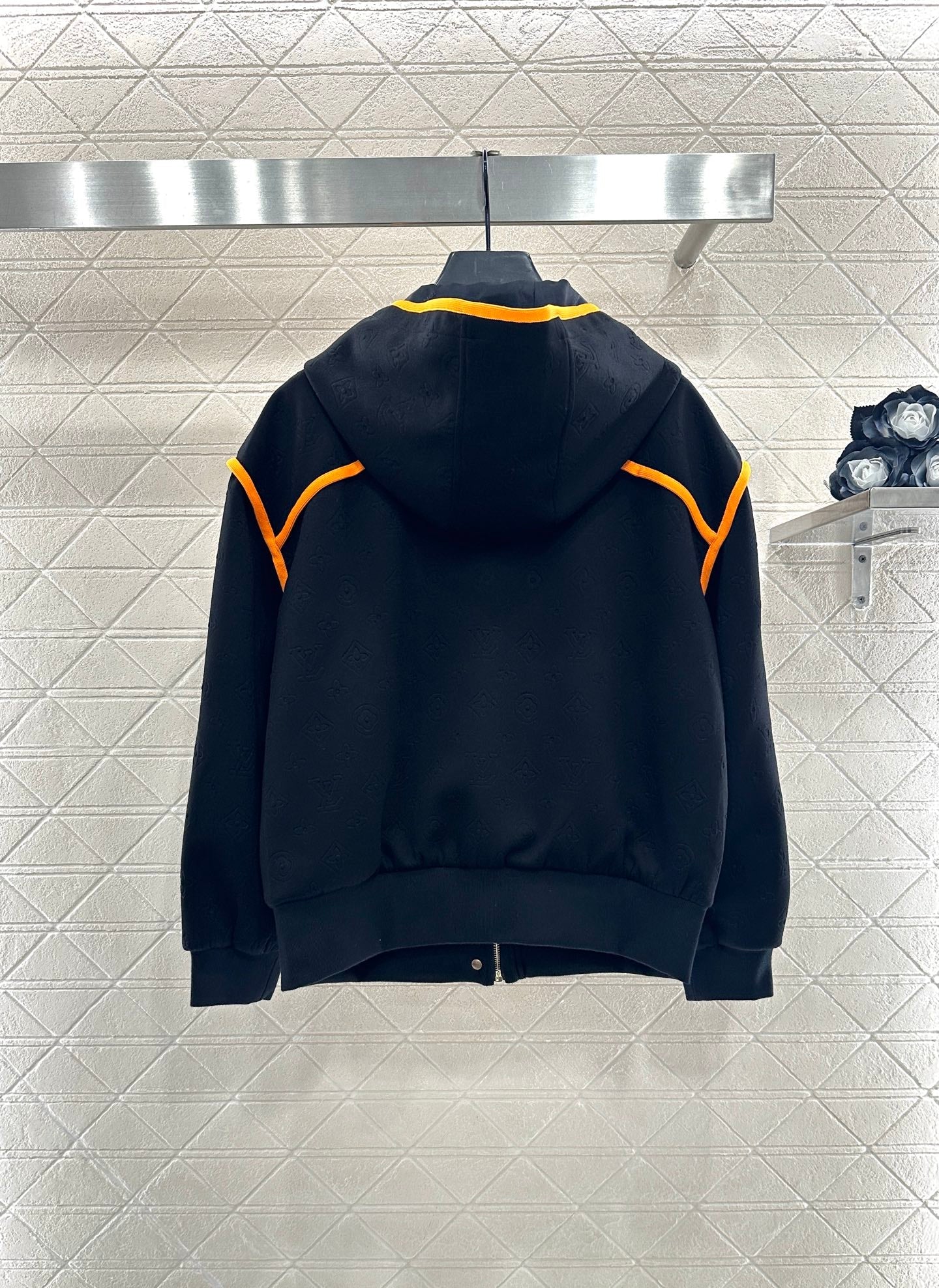 Dark pattern hooded jacket