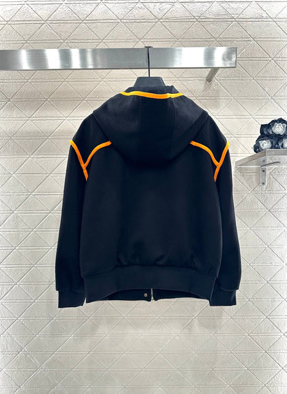 Dark pattern hooded jacket