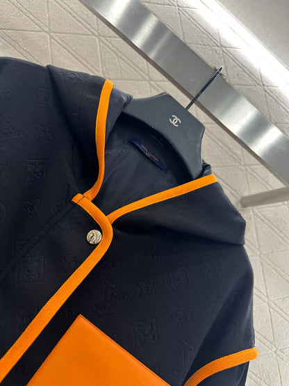 Dark pattern hooded jacket