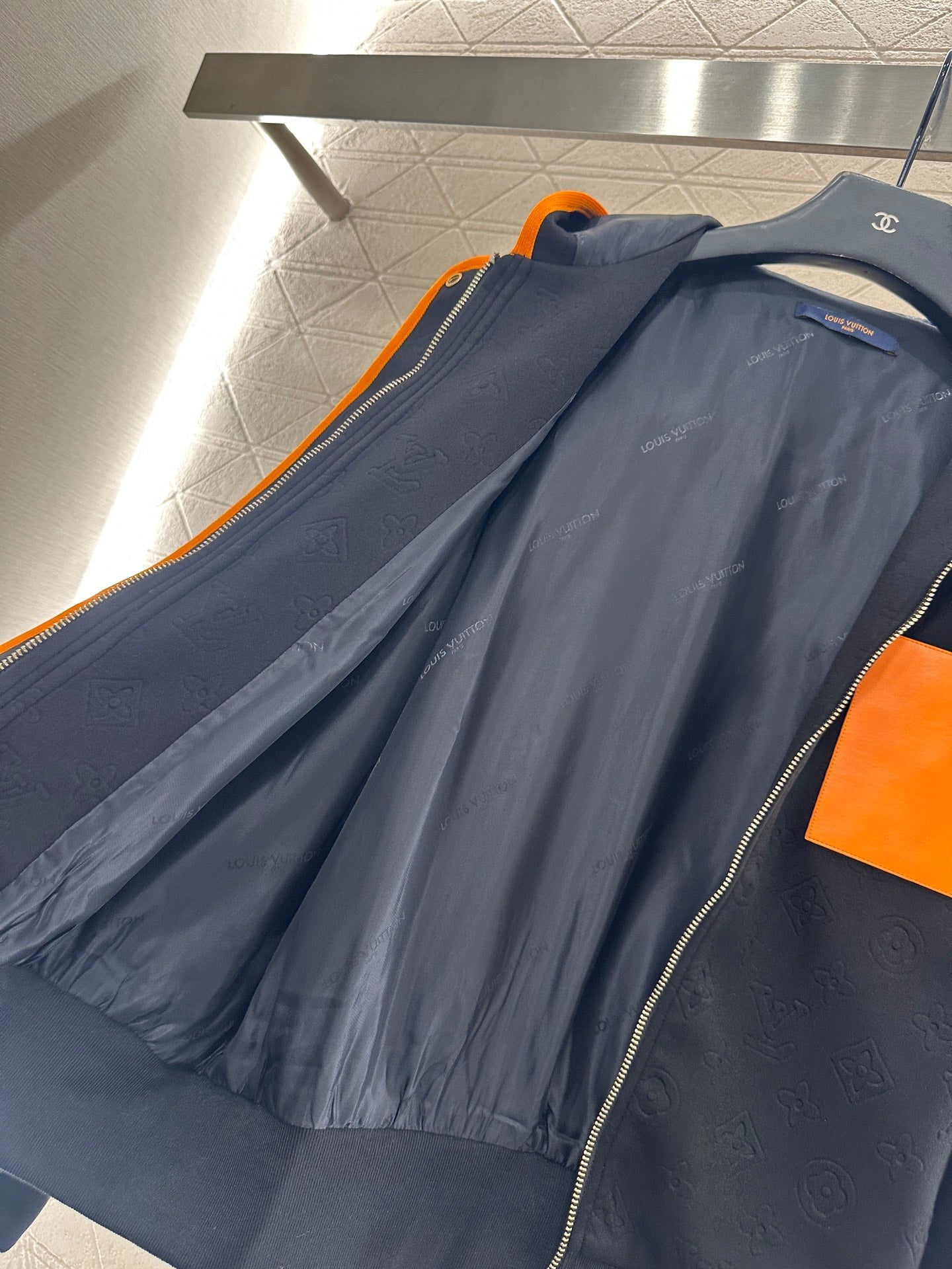 Dark pattern hooded jacket