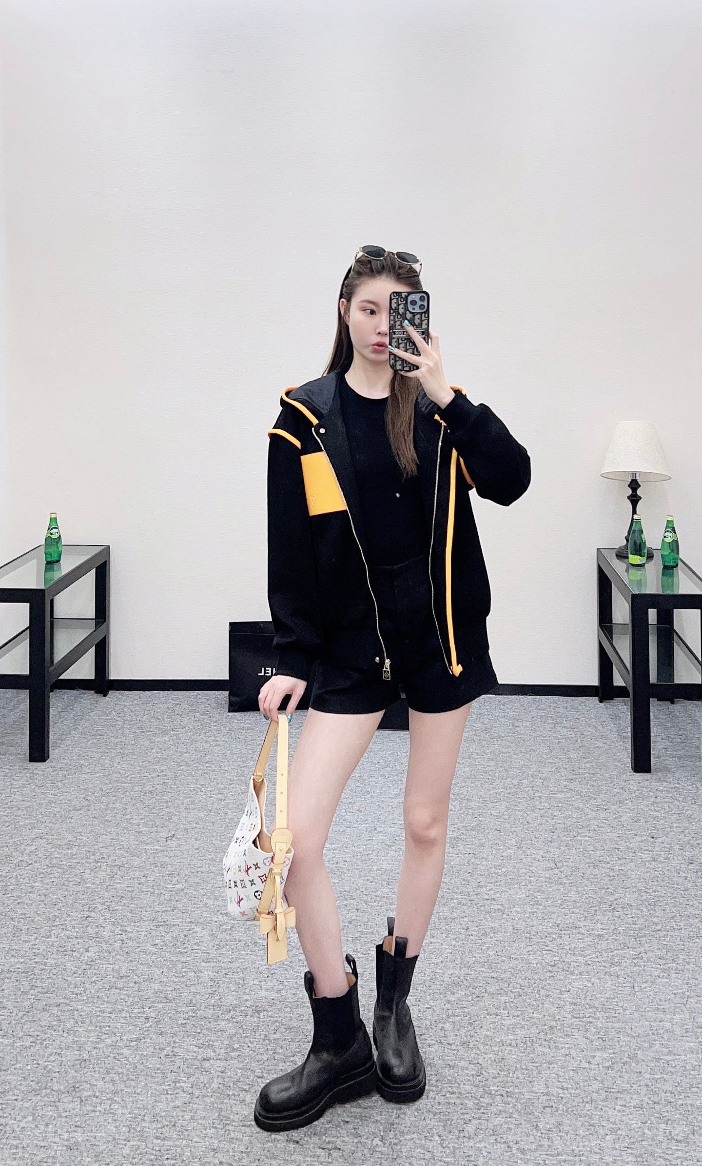 Dark pattern hooded jacket