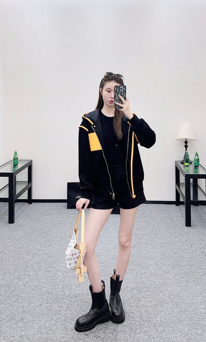 Dark pattern hooded jacket