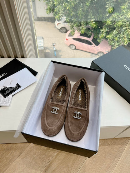 25fw new wool flat shoes