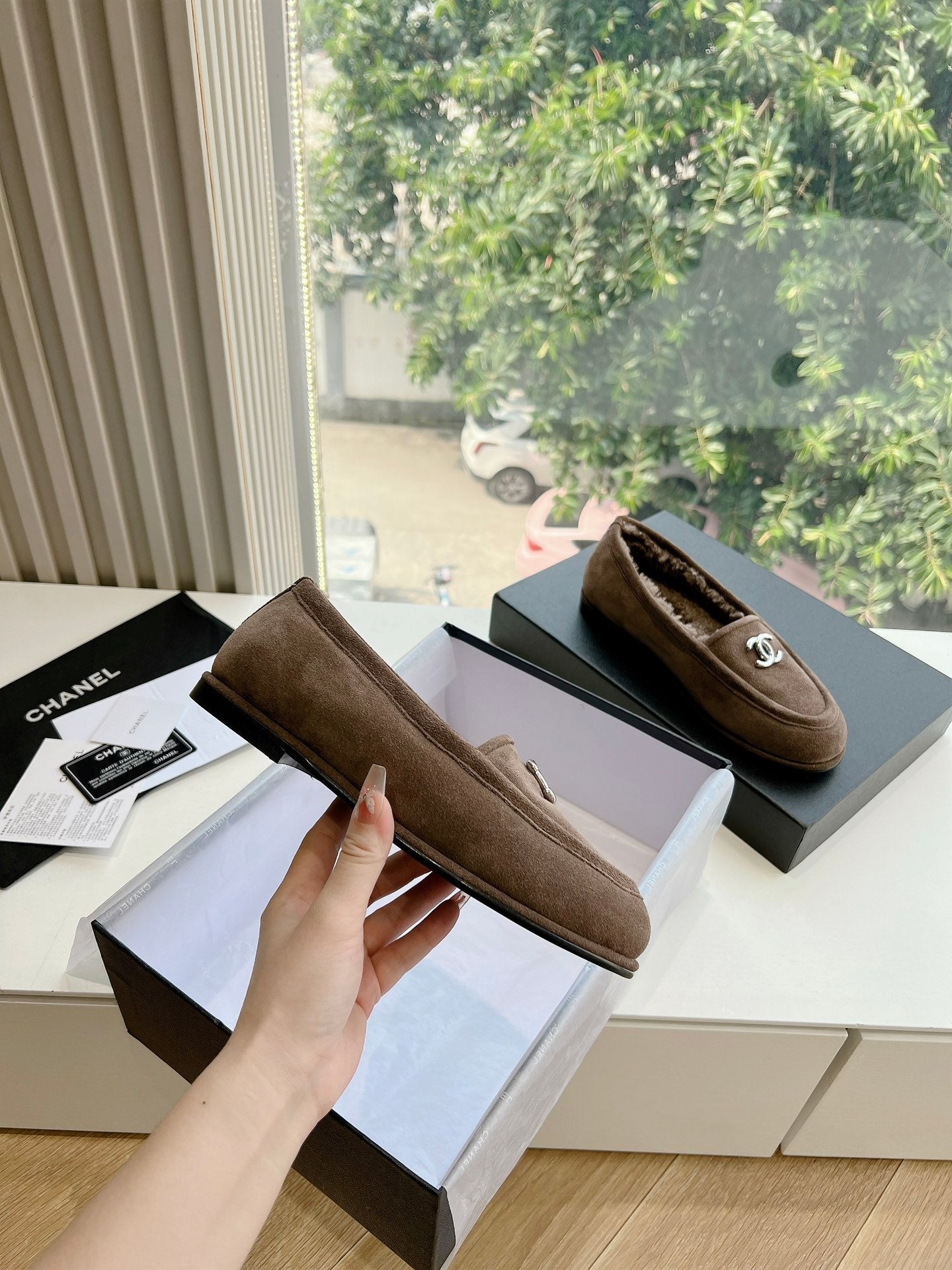 25fw new wool flat shoes