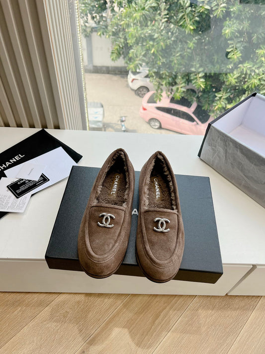 25fw new wool flat shoes