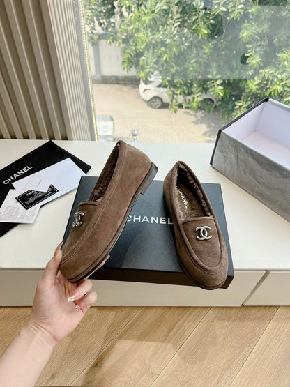 25fw new wool flat shoes