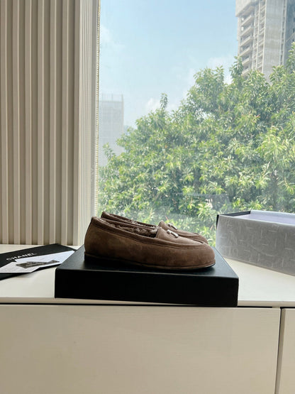 25fw new wool flat shoes