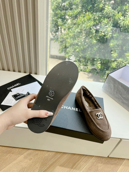 25fw new wool flat shoes