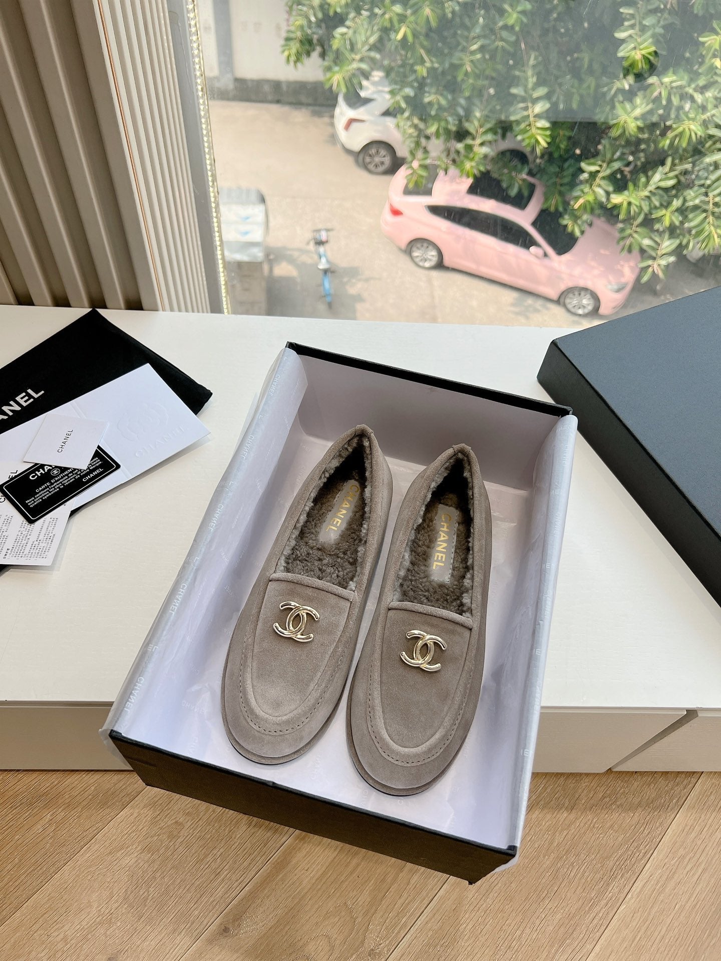 25fw new wool flat shoes