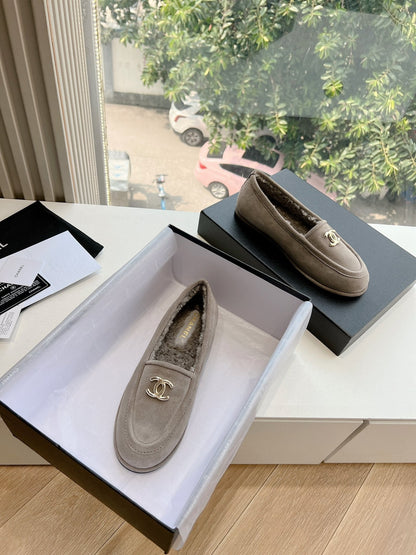 25fw new wool flat shoes